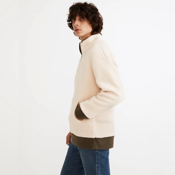 Madewell (Re)sourced Sherpa Half-Zip Sweatshirt‎ - Picture 2 of 7
